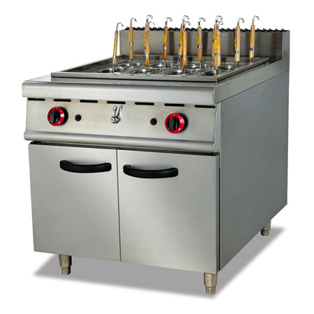 FUQIGH-988Floor type gas-fired noodle cooker with cabinet base